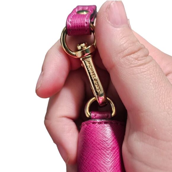 Michael Kors Leather Pink Zip-around Wristlet Wallet - Picture 10 of 16